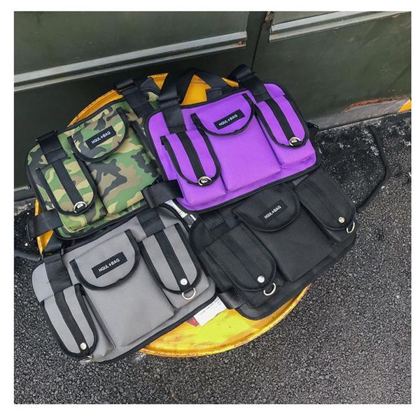 

waist bags cross bag nylon punck style fanny pack men chest rig hip hop streetwear cool functional tactical 503