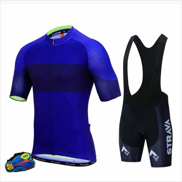 

racing sets strava bike jersey designs oem factory men cycling set supper comfortable sublimated team club shorts, Black;blue