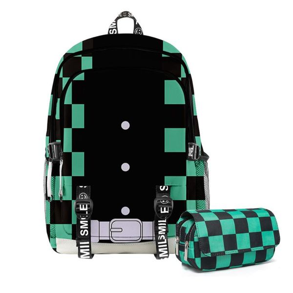 

backpack demon slayer kimetsu no yaiba canvas bag kamado tanjirou school bags