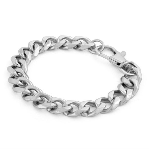 

bangle high-quality cuban noodle stainless steel bracelet for couples, Black