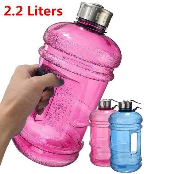 

2.2l big large drink water bottle capacity kettle outdoor sports gym fitness for training camping running