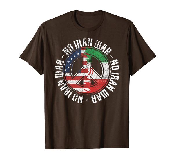 

no iran war t-shirt peace in middle east pacifism tee, White;black