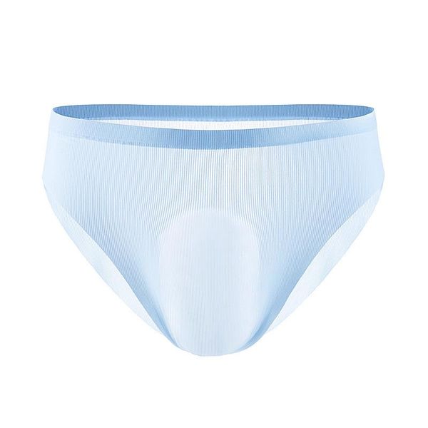 

underpants gay underwear men's briefs transparent seamless panties man thin ice silk low rise pouch male brief bikini slip, Black;white