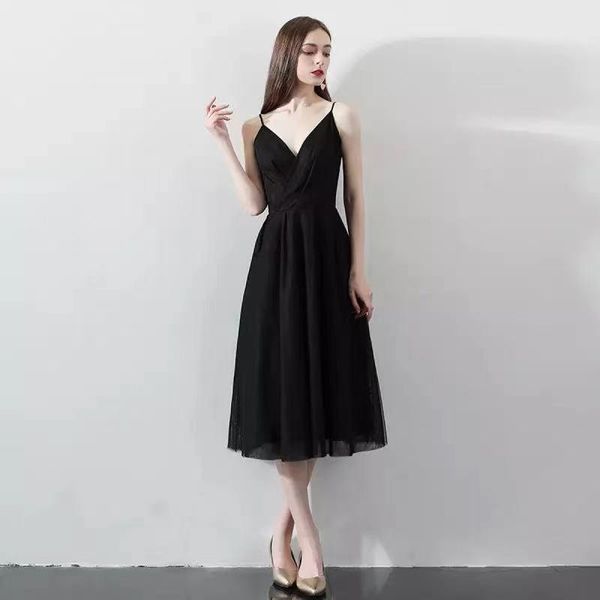 

casual dresses ivy he vintage elegant black swan a line dress women deep v neck midi long mesh vestidos de fiesta plus size, Black;gray