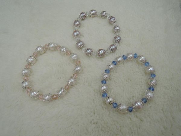 

tennis 100% nature freshwater pearl bracelet, Golden;silver
