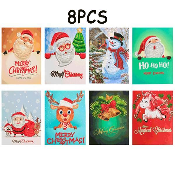 

greeting cards 5d diy diamond painting christmas arrival embroidery mosaic art kits santa claus postcards handmade