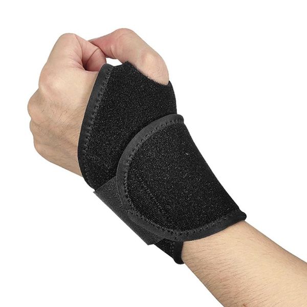 

wrist support band sports wristband brace splint protection, Black;red