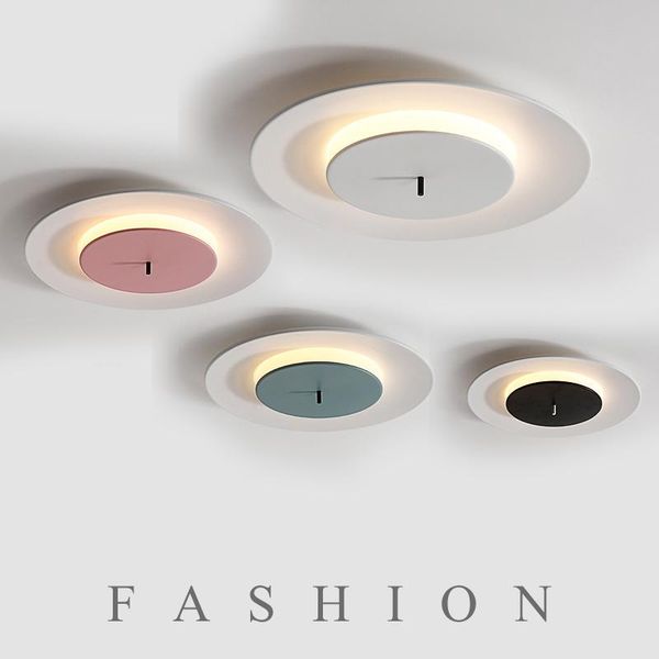

ceiling lights ysn modern led macaron iron acrylic children's room lamps nordic bedroom aisle lighting fixtures 90-260v