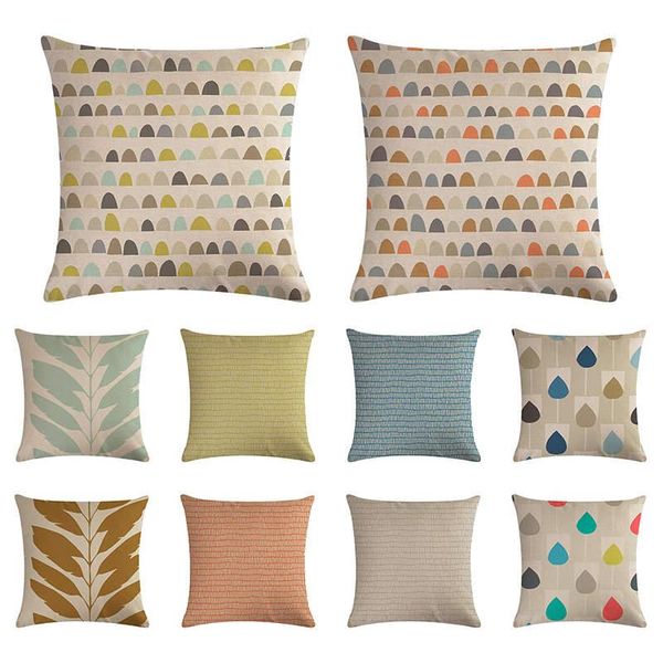 

cushion/decorative pillow glass color pattern cushion cover linen car chair sofa home decoration 45x45cm