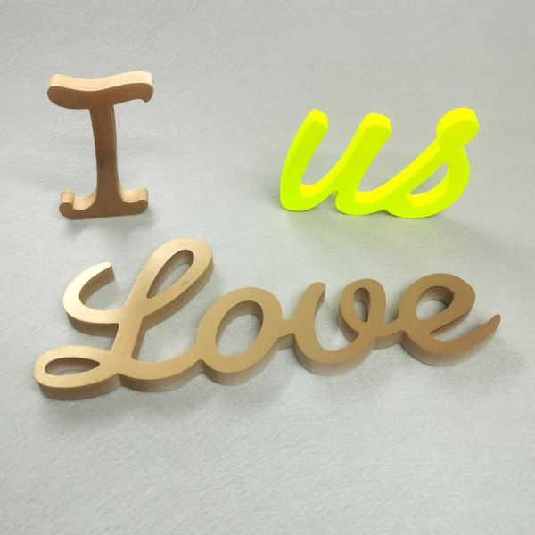 

novelty items customized wood wooden words i love us name logo shape for kid's boy girls baby shower birthday wedding party decoration