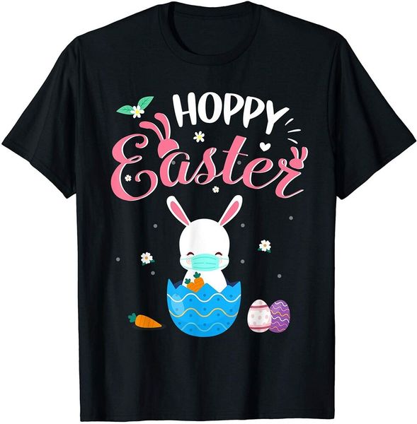 

hoppy easter 2021 egg hunt sunday bunny face mask fun gift t-shirt size s-5xl, White;black