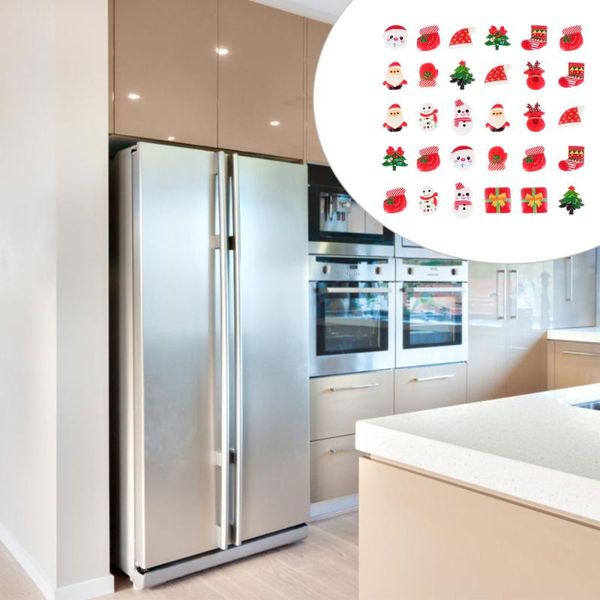 

fridge magnets 30pcs assorted christmas theme craft xmas snowman santa ornaments for diy