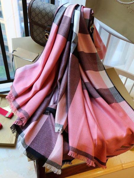 

scarves 8860 70*200cm 100% cashmere striped soft scarf shawl, Blue;gray