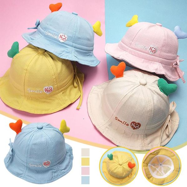 

caps & hats cute summer bucket hat outdoor kids casual children toddler beach sun cap, Yellow