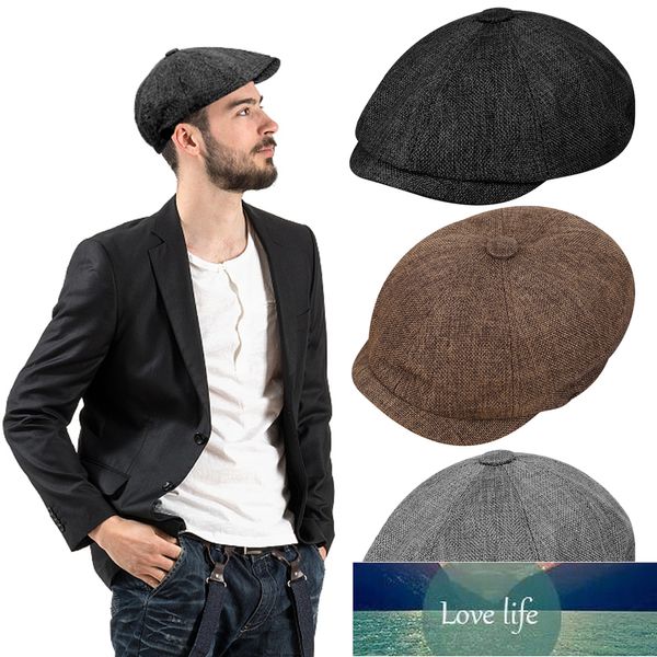 Erkekler için Retro Bere Şapka Erkekler için Klasik Vintage Tüvit Erkek Şapka Düz Zorlu Kap Moda İngiliz Tarzı Sokak Şapka Fabrika Fiyat Uzman Tasarım Kalitesi Son