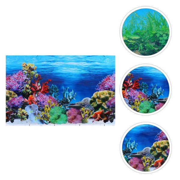 

aquarium background poster fish tank landscape wall paper decor decorations