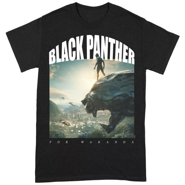 

black panther wakanda authorized for men t-shirt, White;black