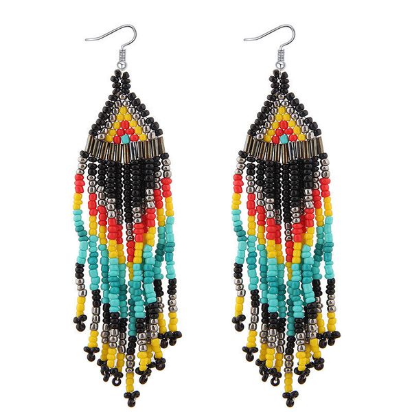 

fine jewelry online selling bead color geometric long earrings and earrings accessories 65% off store online sale, White