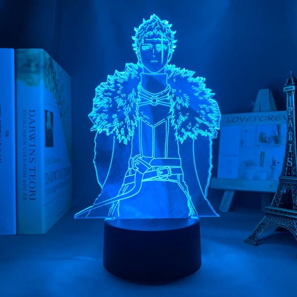 

night lights led light lamp anime black clover zenon for bedroom decorative nightlight birthday gift room 3d table manga
