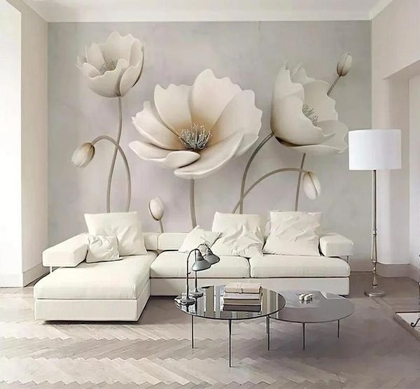 

wallpapers custom murals po self adhesive 3d flower marble landscape living room modern decoration home flooring waterproof
