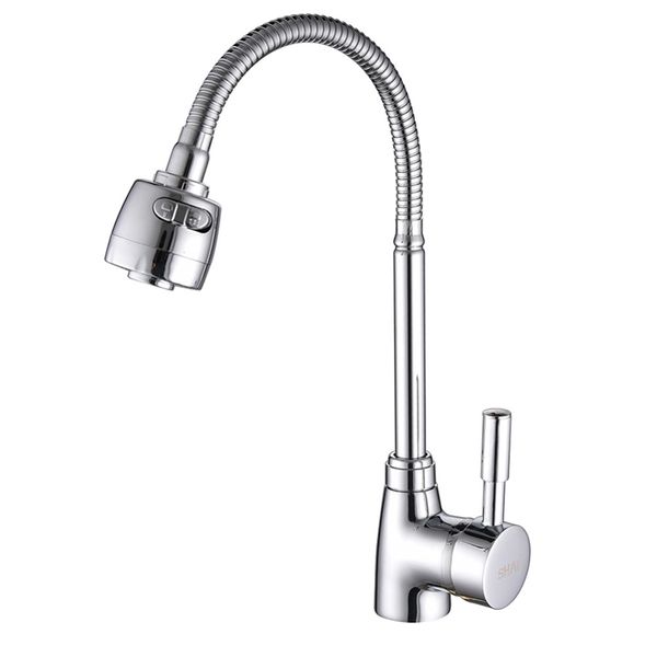 Shai Brash Mixer Tap Cold и Water Kitchen Faucet Кухонная раковина крана Многофункциональный латунный корпус хромированные краны раковины SH3201 211108