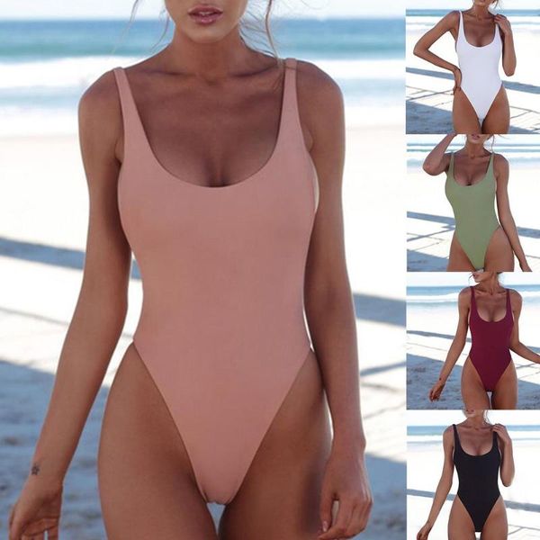 

women's jumpsuits & rompers trendy women one piece swimming suit backless skinny wear bathing beach c, Black;white