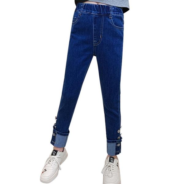 

jeans for girls 2021 girl child casual style kid's spring autumn children's clothing 6 8 10 12 14, Blue