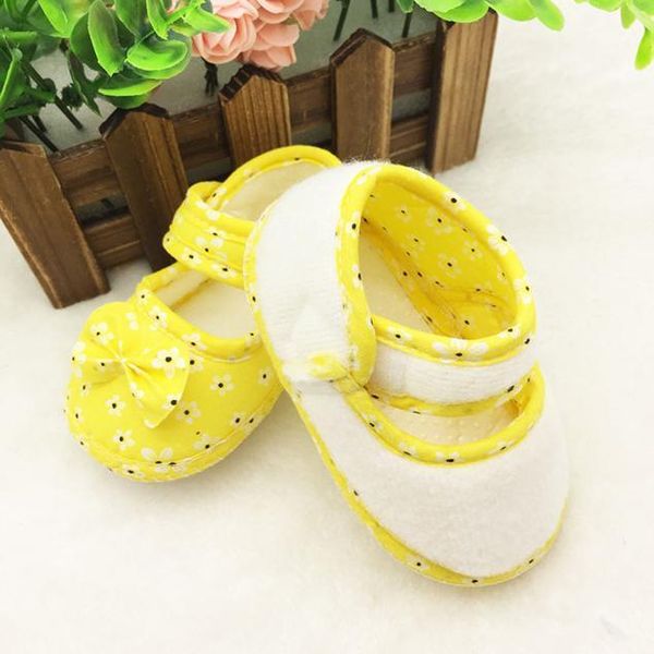 

first walkers 2021 born baby boy girl shoes kids bowknot printing cloth soft soled non-slip footwear crib est #3