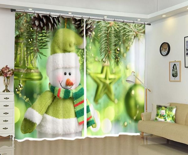 

curtain & drapes babson green christmas 3d digital printing diy po shading