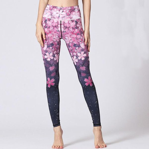 

women's leggings 2021 fashion winter women plus size pants 3d cherry blossoms printing high waist soft workout, Black