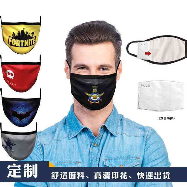 

autumn and winter 3d printing protection warm washable cotton mask