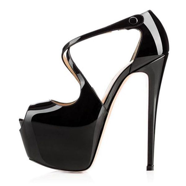 

shoes,elegant fashion women's shoes , pu fabrics, about 15 cm high-heeled sandals, sandals. size: 34-45 dress, Black