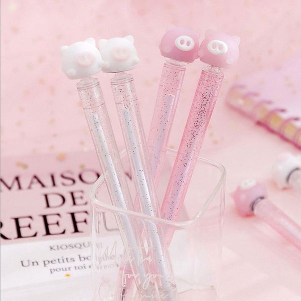 

gel pens creative cartoon pig rotate neutral pen children's gift kawaii office school stationery supplies 0.38mm