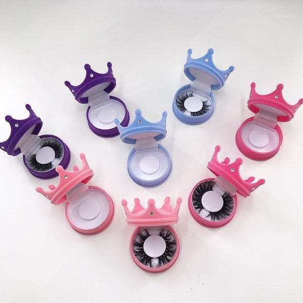 

style eyelashes boxes 3d lashes wholesale lash vendors with crown packaging1