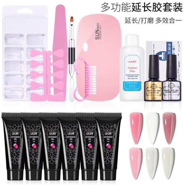 

nail art kits lengthening glue set 15ml combination paperless mold double brush enhancement
