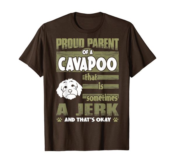 

proud parent of cavapoo sometimes jerk tshirt, White;black