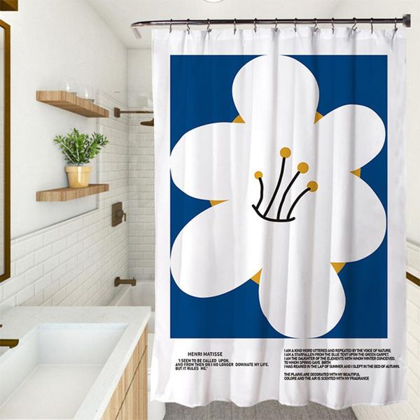 

shower curtains nordic art flower plant bathroom curtain bath with hooks creative toilet cover waterproof mat