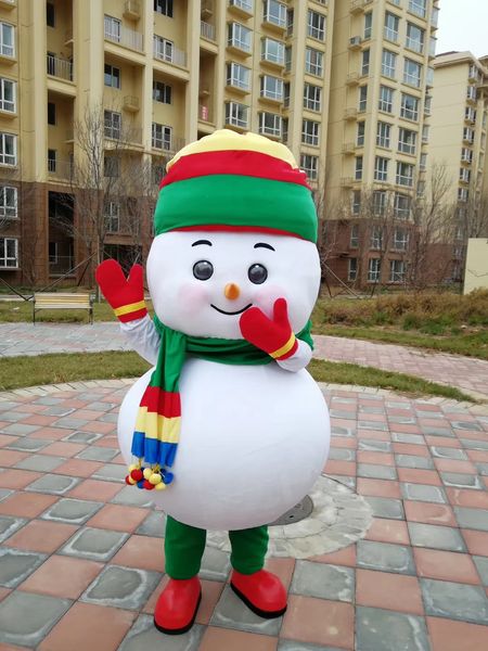 Vestito operato dal costume della mascotte del neonato del pupazzo di neve di Natale per la personalizzazione del supporto del partito di carnevale di Halloween