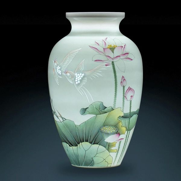 

vases jingdezhen ceramic vase masters hand painted pastel linglong chinese style living room decoration ornaments porcelain