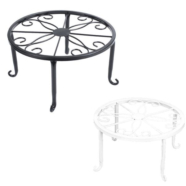 

practical european flower iron arts balcony monolayer florist console pot frame storage rack kitchen & organization