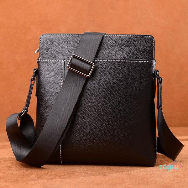 

2021 leather men's shoulder messenger bags leisure handbag business man bag