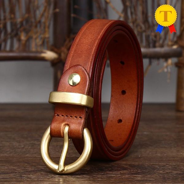 

belts women's genuine leather versatile layer cowskin ladies casual cowhide buckle waistband 2021 retro design, Black;brown