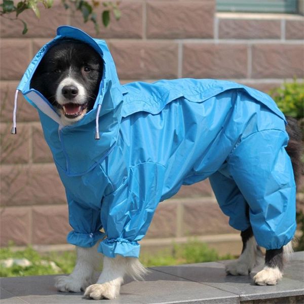 

large dog raincoat clothes waterproof rain jumpsuit golden retriever outdoor pet clothing coat for big medium small dogs husky apparel