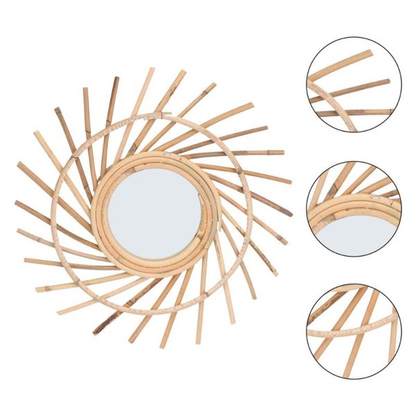 

mirrors 1pc decorative weaving wall-mounted mirror home makeup