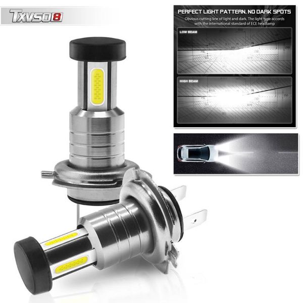

car headlights 2pcs headlight bulbs h7 led 12v 24v 110w 30000lm conversion kit bulb high or low beam 6000k
