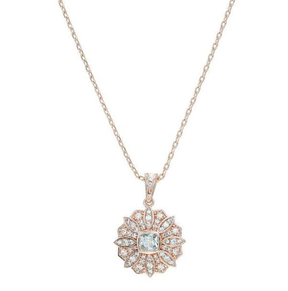 

pendant necklaces l'amour&ma small statement crystal for women fashion water drop flower party jewelry accessories, Silver