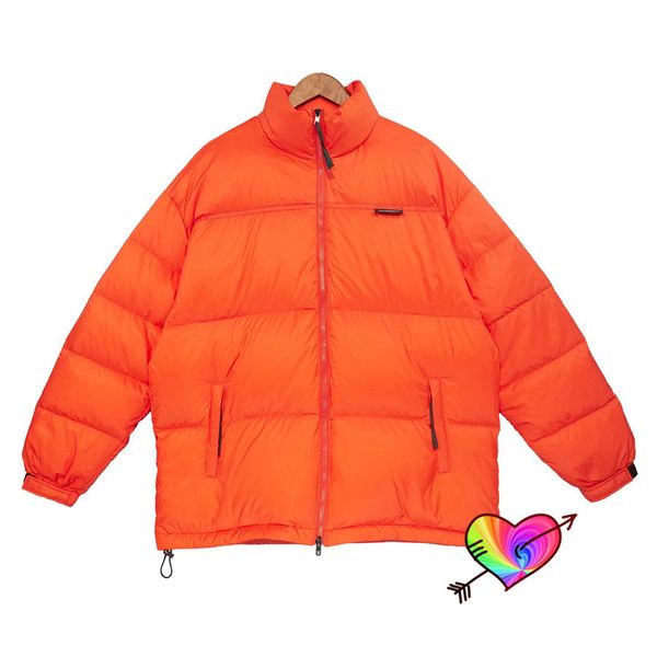 

orange puffer down coats men women 1 zipper jackets, Black;brown