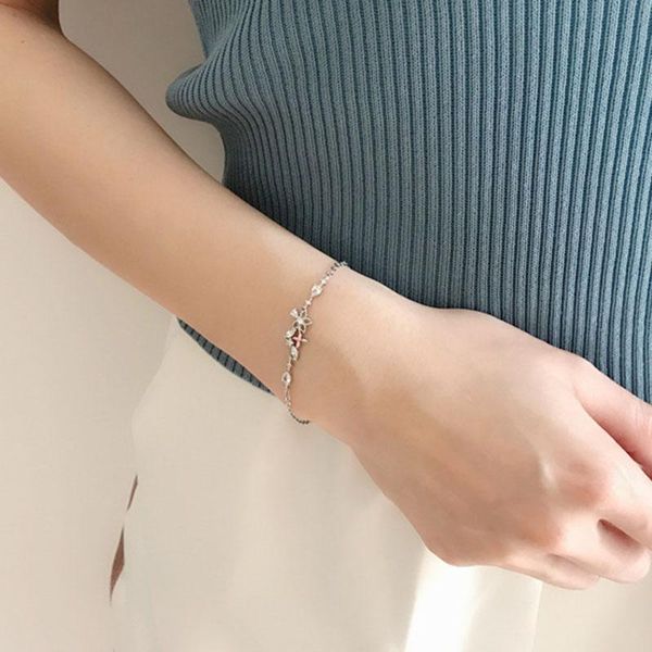 

charm bracelets designer chrams bracelet 2021 anime flash zircon flowers for women jewelry accessories wholesale bulk pulseras mujer, Golden;silver