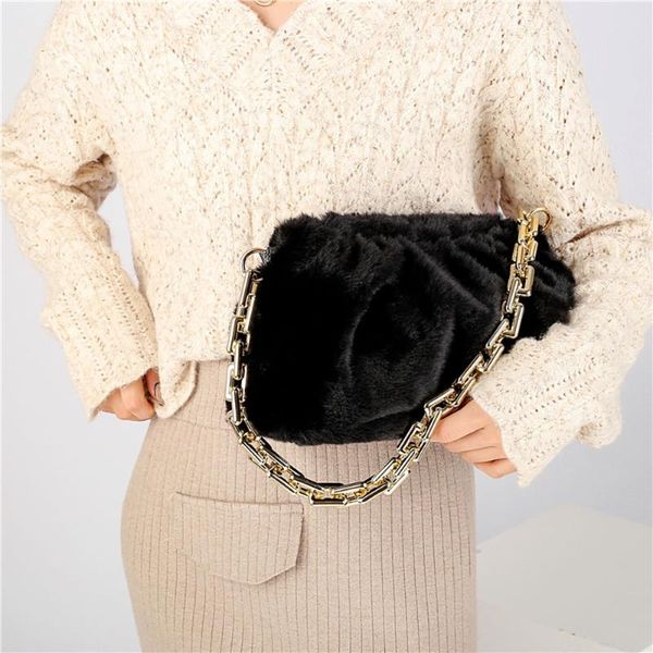 

evening bags abqp velvet dumping shoulder bag women winter warm female crossbody large capacity travel shopping working handbag