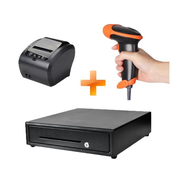 

printers 80 mm thermal printer wired 2d scanner cash drawer for system